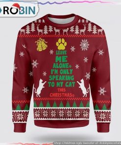 Cat The Christmas Tree Ugly Christmas Sweater Cat Lover Christmas Sweater