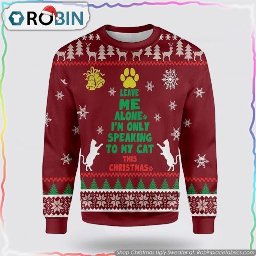 Cat The Christmas Tree Ugly Christmas Sweater Cat Lover Christmas Sweater