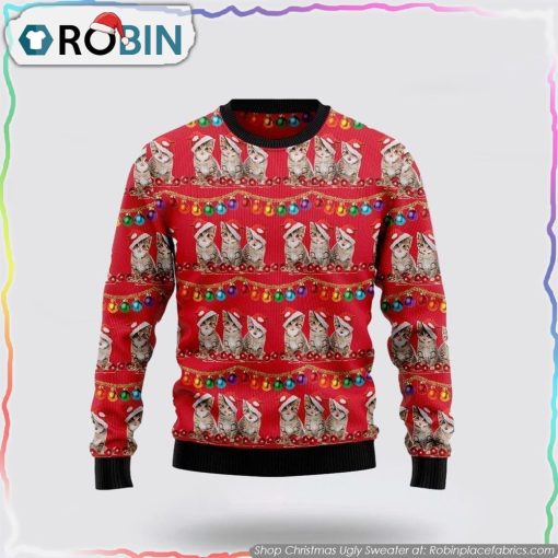 Cat Themed Kitten Christmas Christmas Ugly Sweater Cat Lover Christmas Sweater