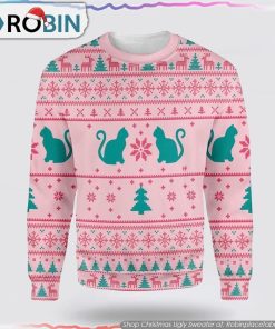 Cats Love Christmas Ugly Christmas Sweater Cat Lover Christmas Sweater