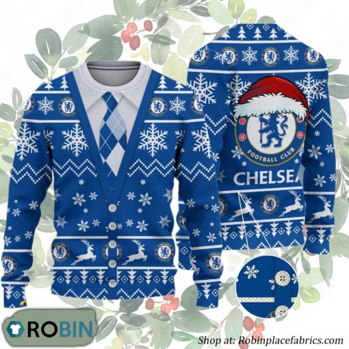 Chelsea FC Premier League Ugly Christmas Sweater
