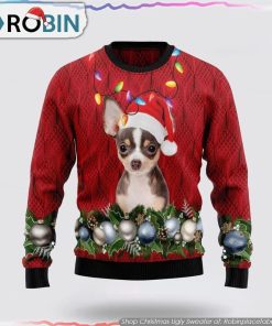 Chihuahua Christmas Beauty Ugly Sweater, Pet Lover Christmas Sweater