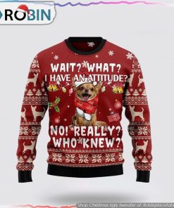 Chihuahua Dog Attitude Ugly Christmas Sweater Dog Lover Christmas Sweater