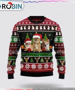 Chihuahua Group Beauty Christmas Ugly Sweater, Pet Lover Christmas Sweater