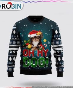 Chihuahua Oh My Dog Ugly Christmas Sweater Dog Lover Christmas Sweater