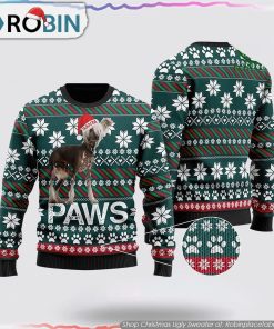 Chinese Crested Santa Printed Christmas Ugly Sweater, Pet Lover Christmas Sweater Chinese Crested Santa Printed Christmas Ugly Sweater, Pet Lover Christmas Sweater