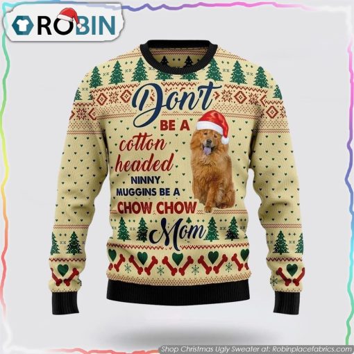 Chow Chow Mom Ugly Christmas Sweater, Pet Lover Christmas Sweater