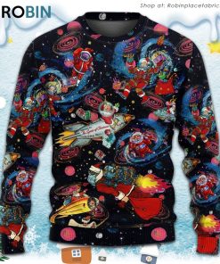 Chrismas Santa In The Space Christmas Ugly Sweater, Sweatshirt