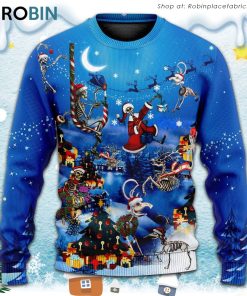 Christmas And Skull Merry Xmas Ugly Christmas Sweater