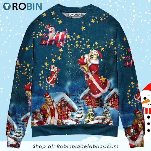 Christmas Bear Santa Happy Ugly Christmas Sweater