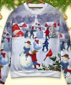 Christmas Children Love Snowman In The Christmas Town Ugly Christmas Sweater Christmas Children Love Snowman In The Christmas Town Ugly Christmas Sweater