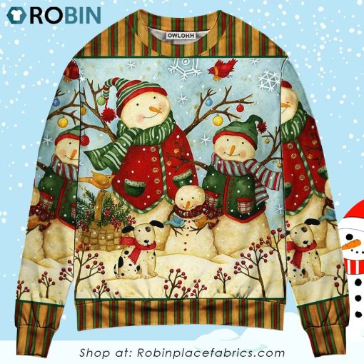 Christmas Cutie Snowman Happy Xmas Christmas Ugly Sweater, Sweatshirt