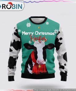 Christmas Day Gift Merry Christmas Heifer Ugly Sweater Gifts For Pet Lover