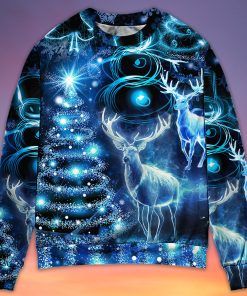 Christmas Deer Snowman Tree Glow Light Style Ugly Christmas Sweater