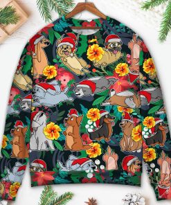 Christmas Dog Santa Merry Xmas Ugly Christmas Sweater