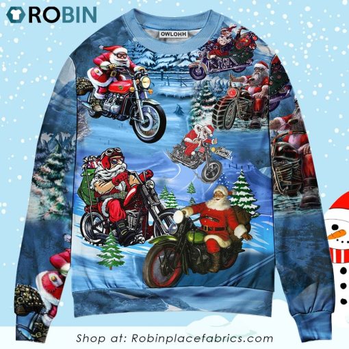Christmas Driving With Santa Claus Christmas Ugly Sweater, Sweatshirt