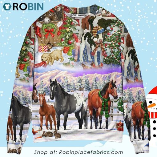 Christmas Farm Merry Xmas To Everyone Christmas Ugly Sweater, Sweatshirt