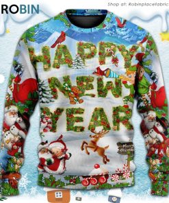 Christmas Happy New Year Snow Ugly Christmas Sweater Christmas Happy New Year Snow Ugly Christmas Sweater