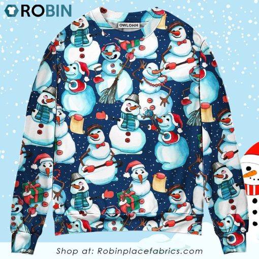 Christmas Happy Snowman Xmas Ugly Christmas Sweater