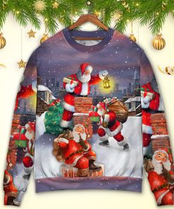 Christmas Having Fun With Santa Claus Gift For Xmas Art Style Ugly Christmas Sweater Christmas Having Fun With Santa Claus Gift For Xmas Art Style Ugly Christmas Sweater