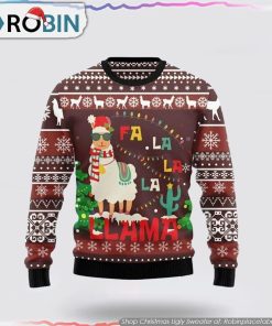 Christmas Llama Falalala Ugly Sweater Gifts For Pet Lover