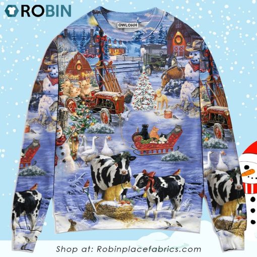 Christmas Love Farm Happy Life Ugly Christmas Sweater