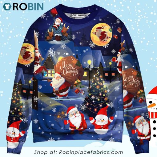 Christmas Love Santa And Gifts Christmas Ugly Sweater, Sweatshirt