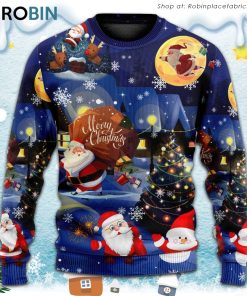 Christmas Love Santa And Gifts Christmas Ugly Sweater, Sweatshirt