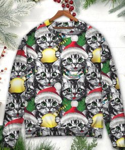 Christmas Meowy Xmas Cat Lover Ugly Christmas Sweater