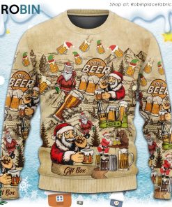 Christmas Merry Xmas Love Beer Christmas Ugly Sweater, Sweatshirt