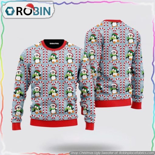 Christmas Penguin With Candy Ugly Christmas Sweater Gifts For Pet Lover