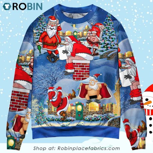 Christmas Rebellious Santa Claus Drunk Beer Troll Xmas Funny Christmas Ugly Sweater, Sweatshirt