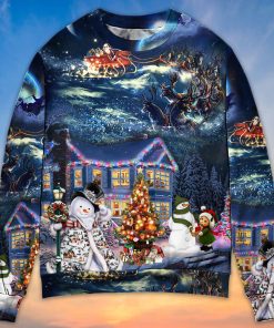 Christmas Santa Claus Family In Love Light Art Style Christmas Ugly Sweater, Sweatshirt Christmas Santa Claus Family In Love Light Art Style Christmas Ugly Sweater, Sweatshirt