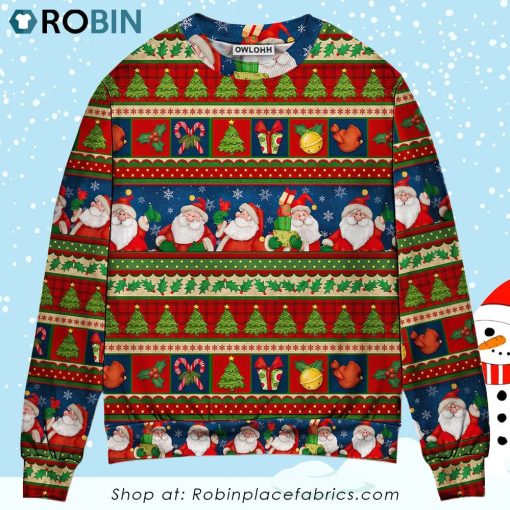 Christmas Santa Claus Happy Xmas Ugly Christmas Sweater