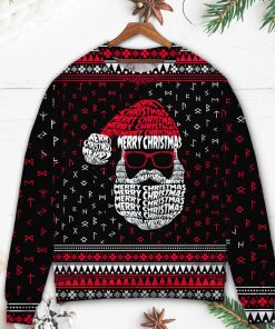 Christmas Santa Claus Retro Viking Pattern 3D Printed Christmas Ugly Sweater