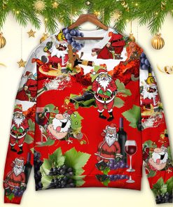 Christmas Santa Get Drunk At Christmas Party Christmas Ugly Sweater, Sweatshirt