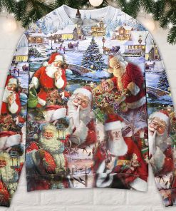 Christmas Santa I’m Just Here For The Ho’s Christmas Ugly Sweater, Sweatshirt