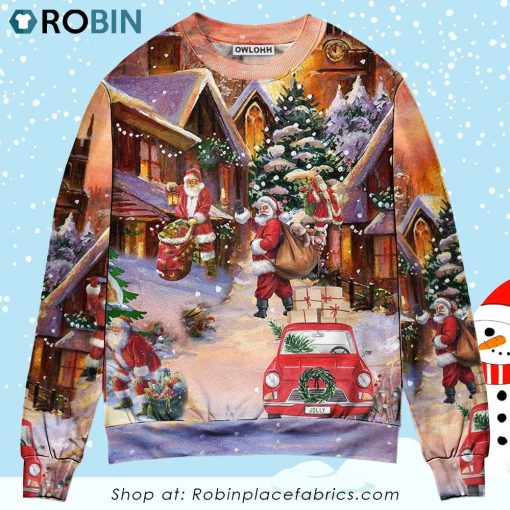 Christmas Santa Is Delivering Love Ugly Christmas Sweater