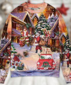Christmas Santa Is Delivering Love Ugly Christmas Sweater