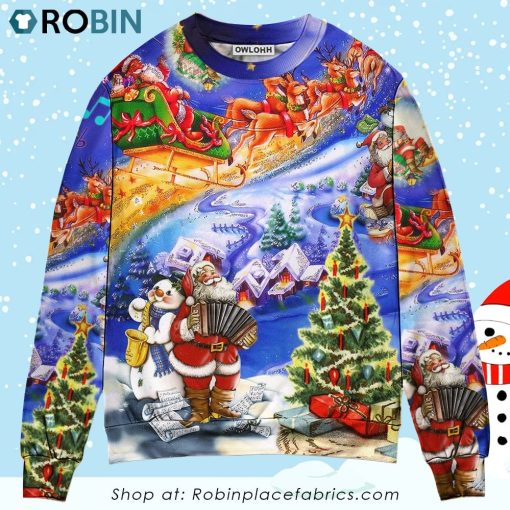 Christmas Santa Love Christmas Everytime Ugly Christmas Sweater