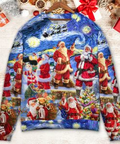 Christmas Santa Snow Night Merry Xmas Ugly Christmas Sweater Christmas Santa Snow Night Merry Xmas Ugly Christmas Sweater