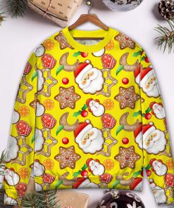 Christmas Santa Snowman Gingerbread And Sweets Christmas Ugly Sweater, Sweatshirt