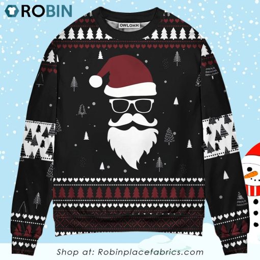 Christmas Santa Up On The Rooftop Click Click Click Santa Claus Ugly Christmas Sweater