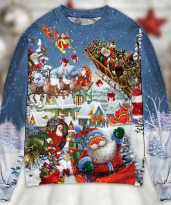 Christmas Say Hi From Santa’s Sleigh Christmas Ugly Sweater, Sweatshirt