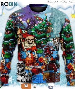 Christmas Skull And Christmas Scary Ugly Christmas Sweater Christmas Skull And Christmas Scary Ugly Christmas Sweater