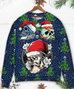 Christmas Skull With Santa Hat Merry Christmas Snow Christmas Ugly Sweater, Sweatshirt Christmas Skull With Santa Hat Merry Christmas Snow Christmas Ugly Sweater, Sweatshirt