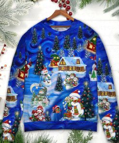 Christmas Snowman Chilling With My Snowmies Christmas Ugly Sweater, Sweatshirt