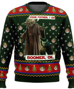 Christmas Star Wars Baby Yoda Boomer Star Wars Christmas Ugly Sweater, Sweatshirt