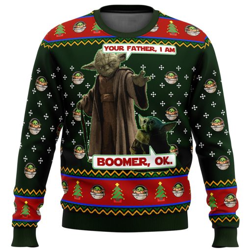 Christmas Star Wars Baby Yoda Boomer Star Wars Christmas Ugly Sweater, Sweatshirt