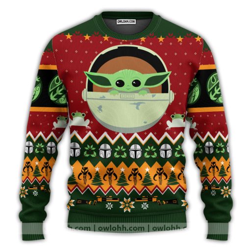Christmas Star Wars Baby Yoda The Mandalorian Christmas Ugly Sweater, Sweatshirt